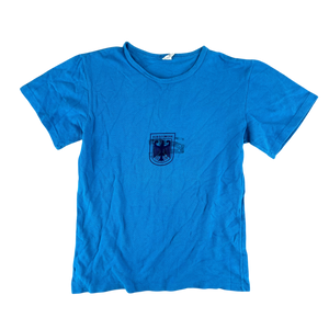 West German Army 70s Blue Training T Shirt - Small