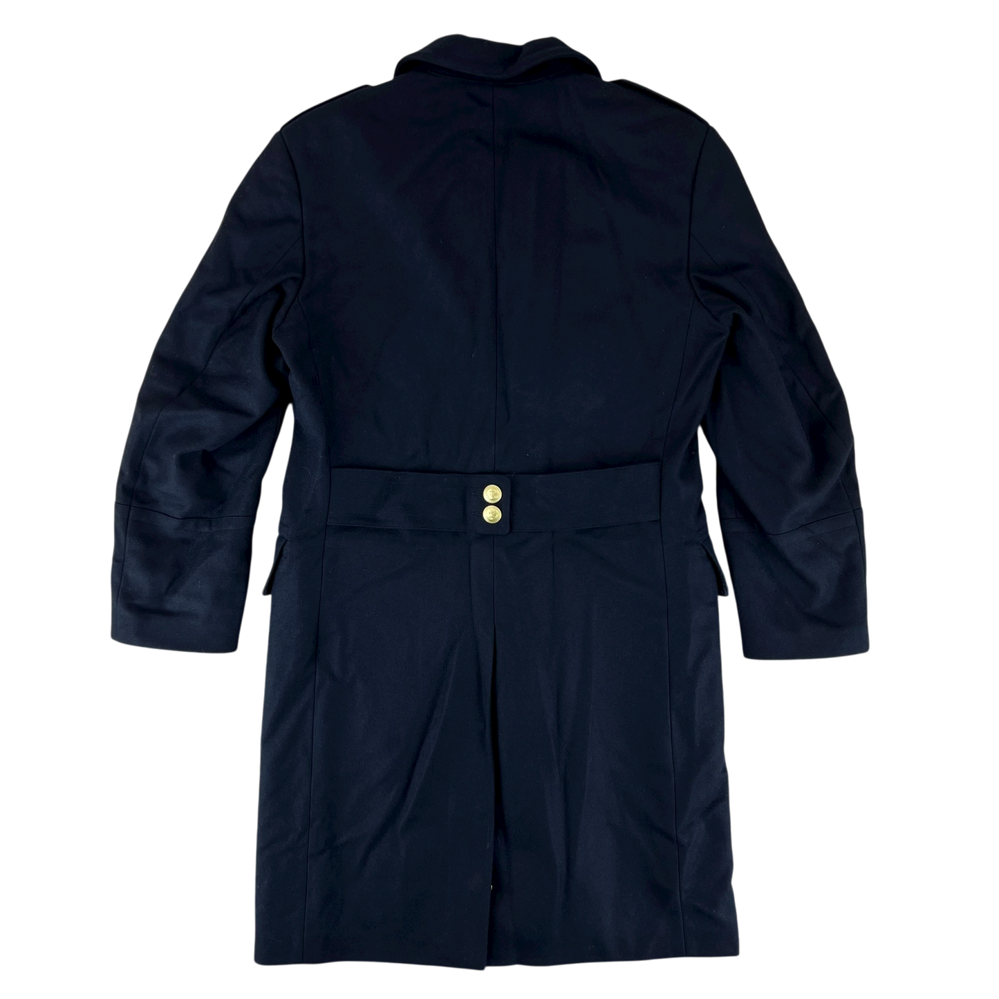 Finnish Navy Wool Blend Greatcoat - Medium