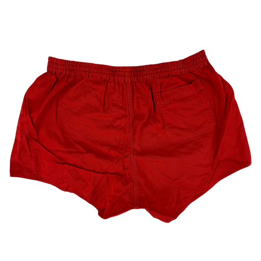 West German Army Cotton PT Red Swim Shorts - Medium