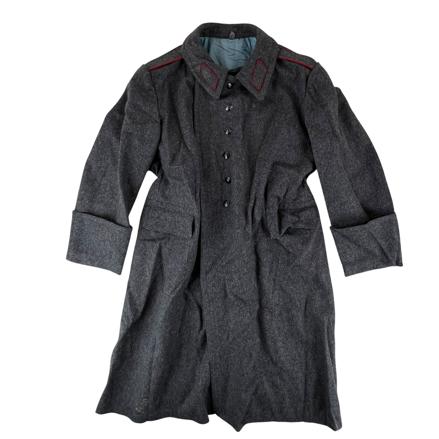 Bulgarian People's Army 50s Grey Wool Greatcoat - Large