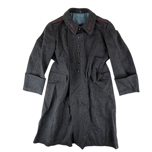 Bulgarian People's Army 50s Grey Wool Greatcoat - Large