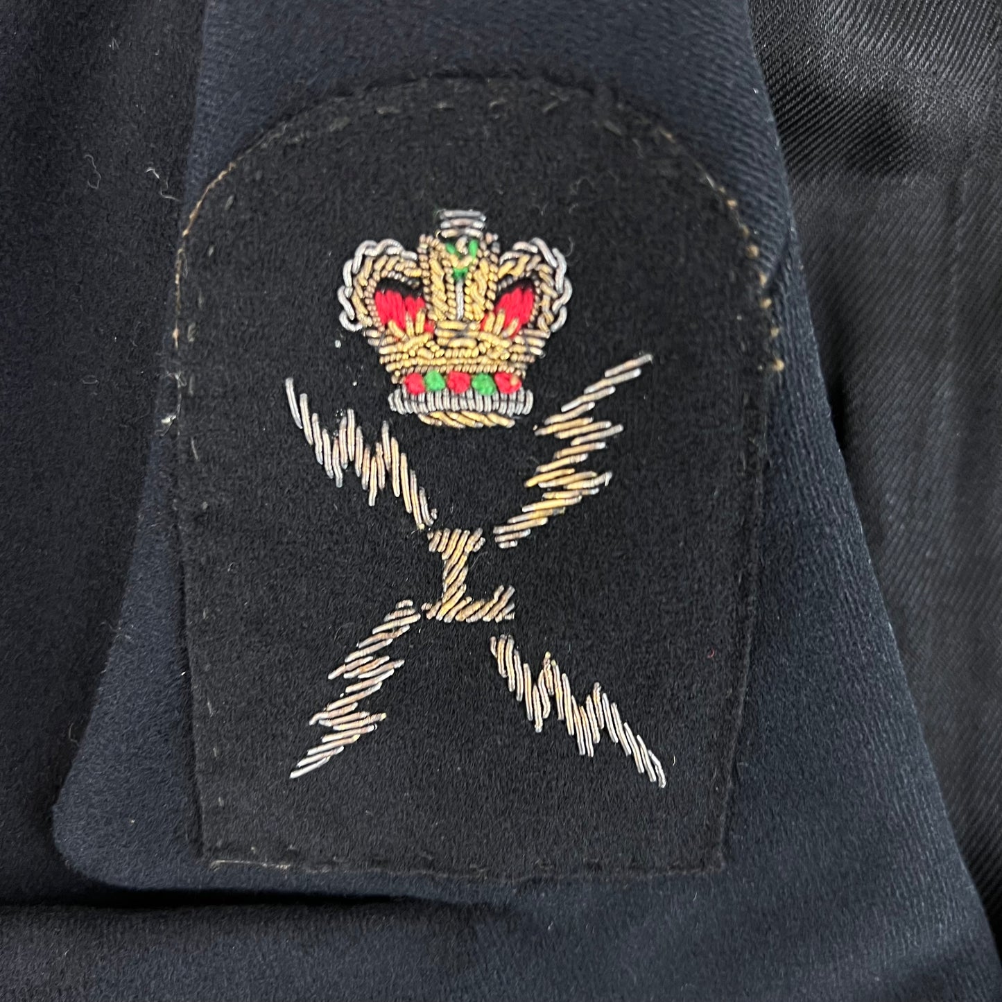 British Royal Naval Reserves 50s Black Dress Uniform - Jacket & Trousers w/ Ephemera - Medium