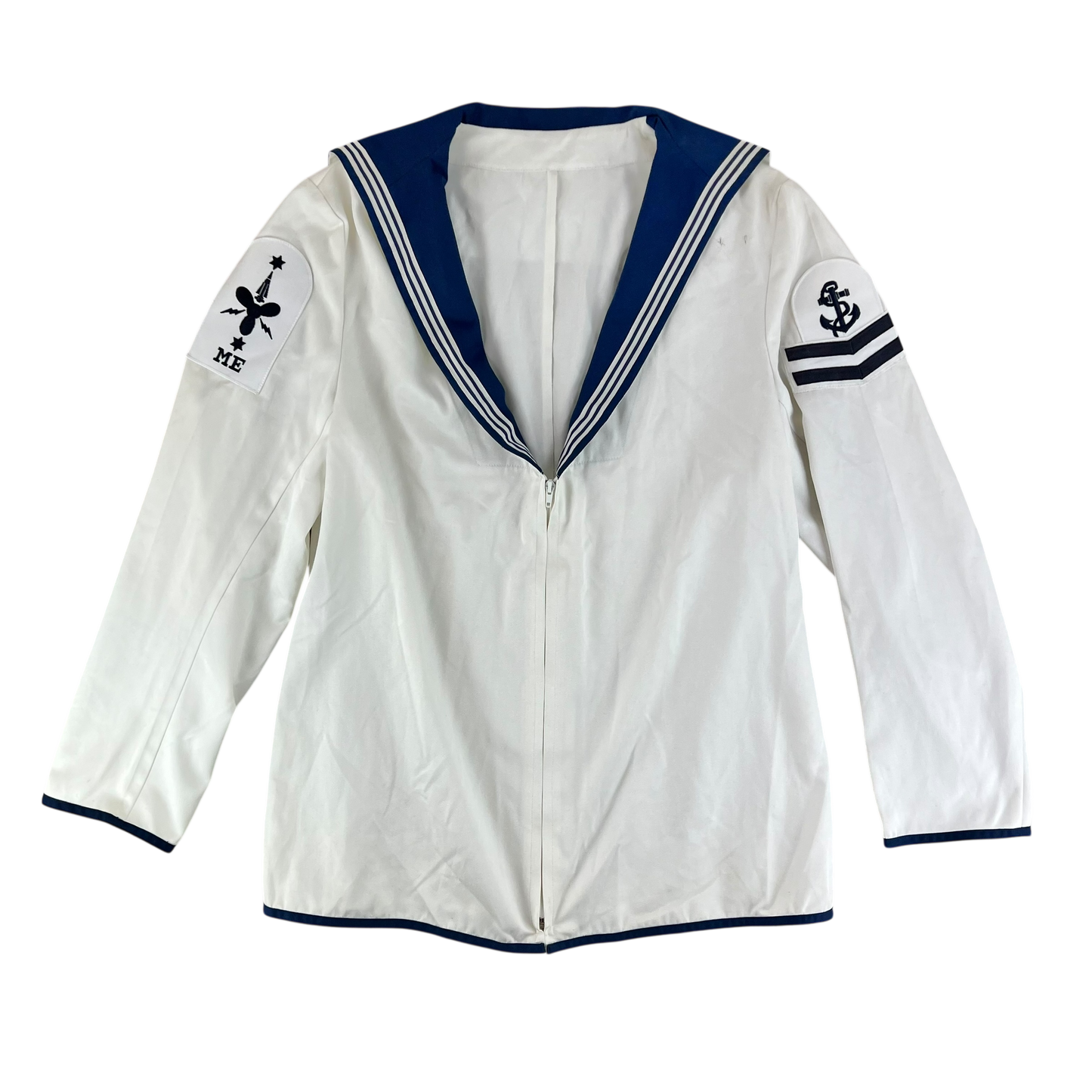 British Royal Navy Class II White Jumper Sailor's Top - X Large 188/120