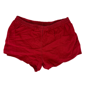 West German Army Cotton PTI Red Swim Shorts - Small
