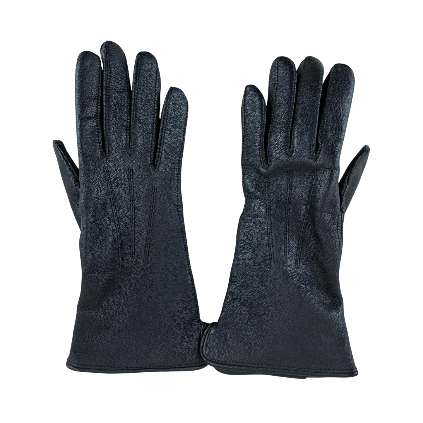 Dutch Army Black Leather Lined Women's Dress Gloves - Small