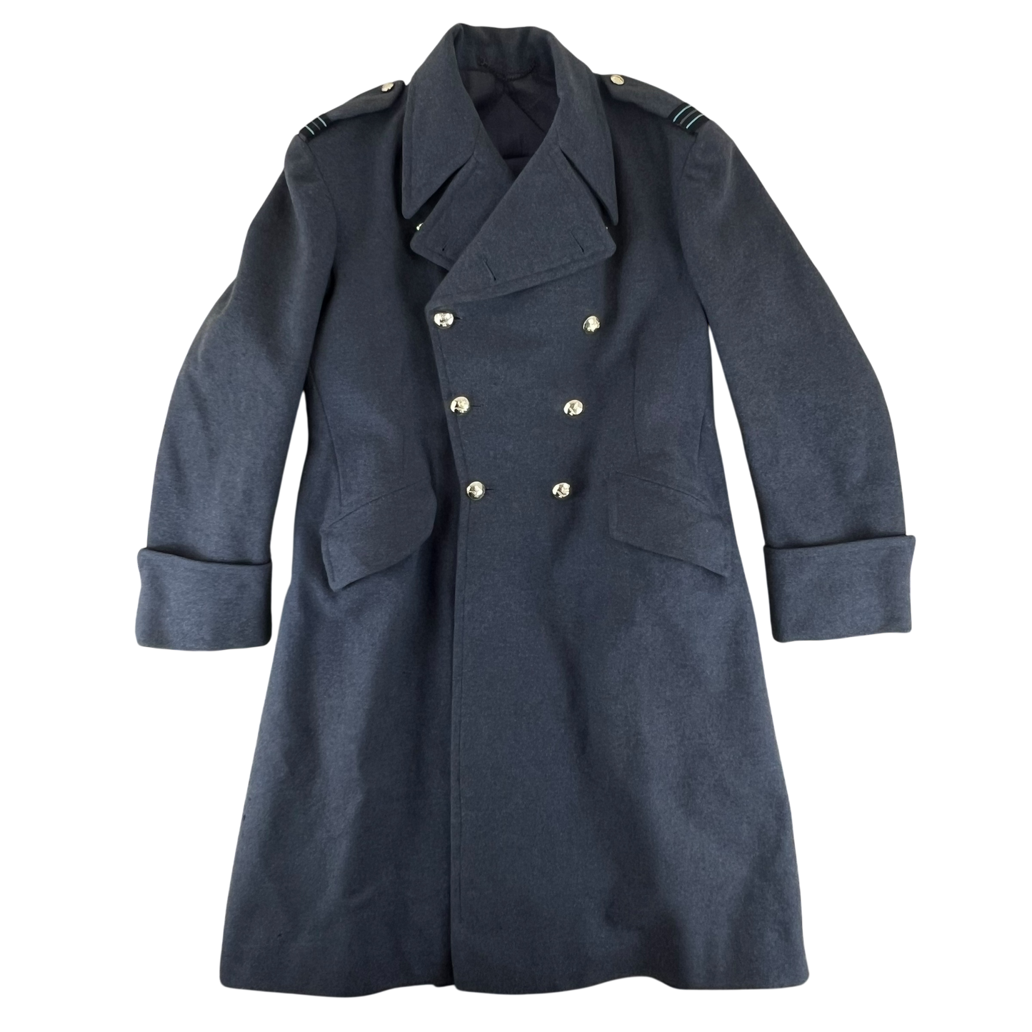 British RAF 40s Wool Greatcoat - Large