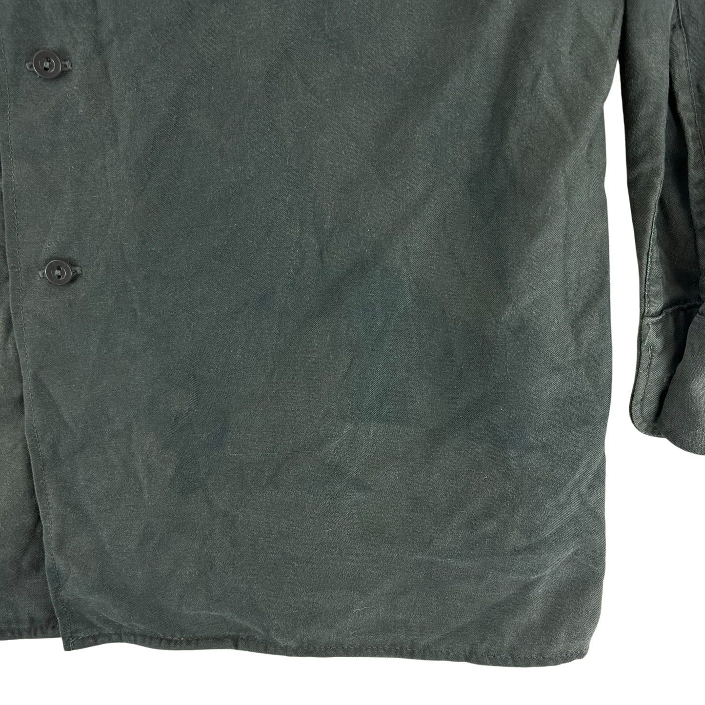 German Army Olive Green Long Sleeve Field Shirt - Large