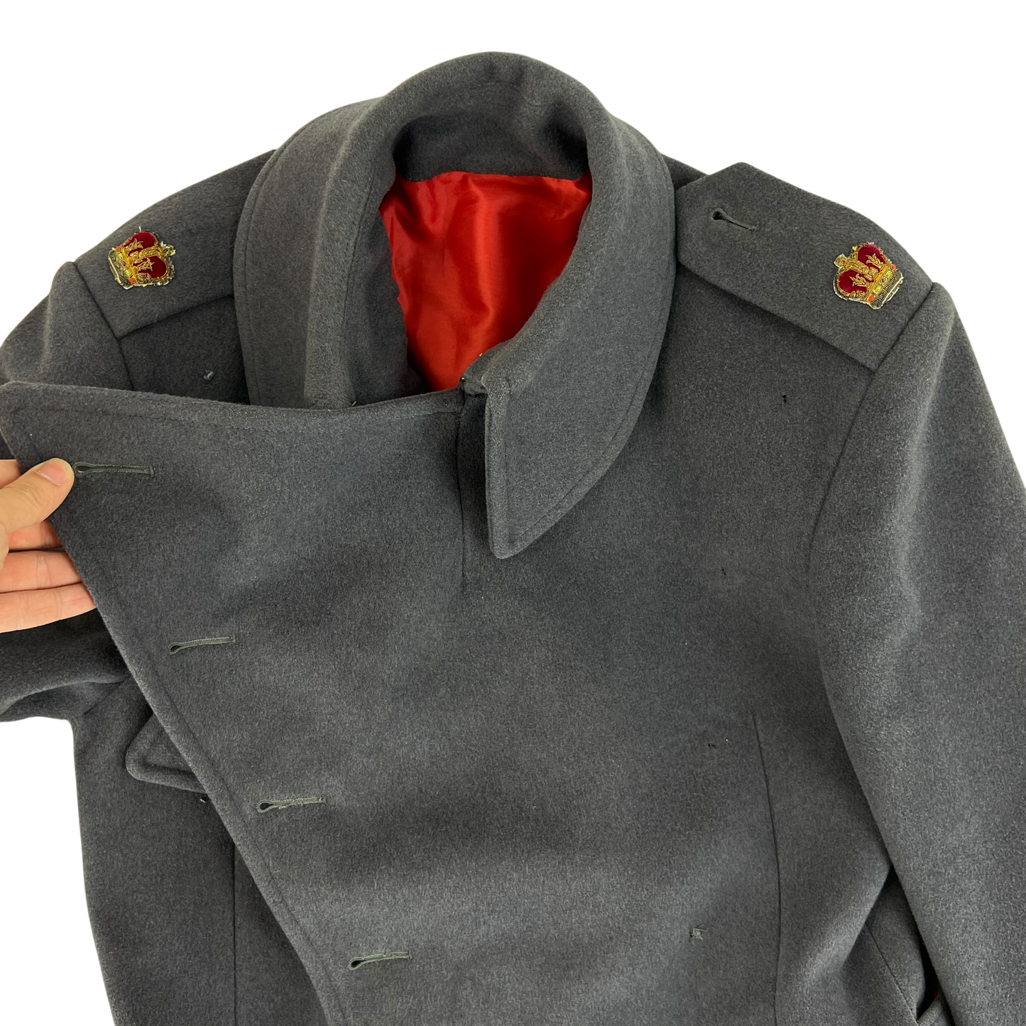British Army Officer's Double Breasted Wool Greatcoat - Medium