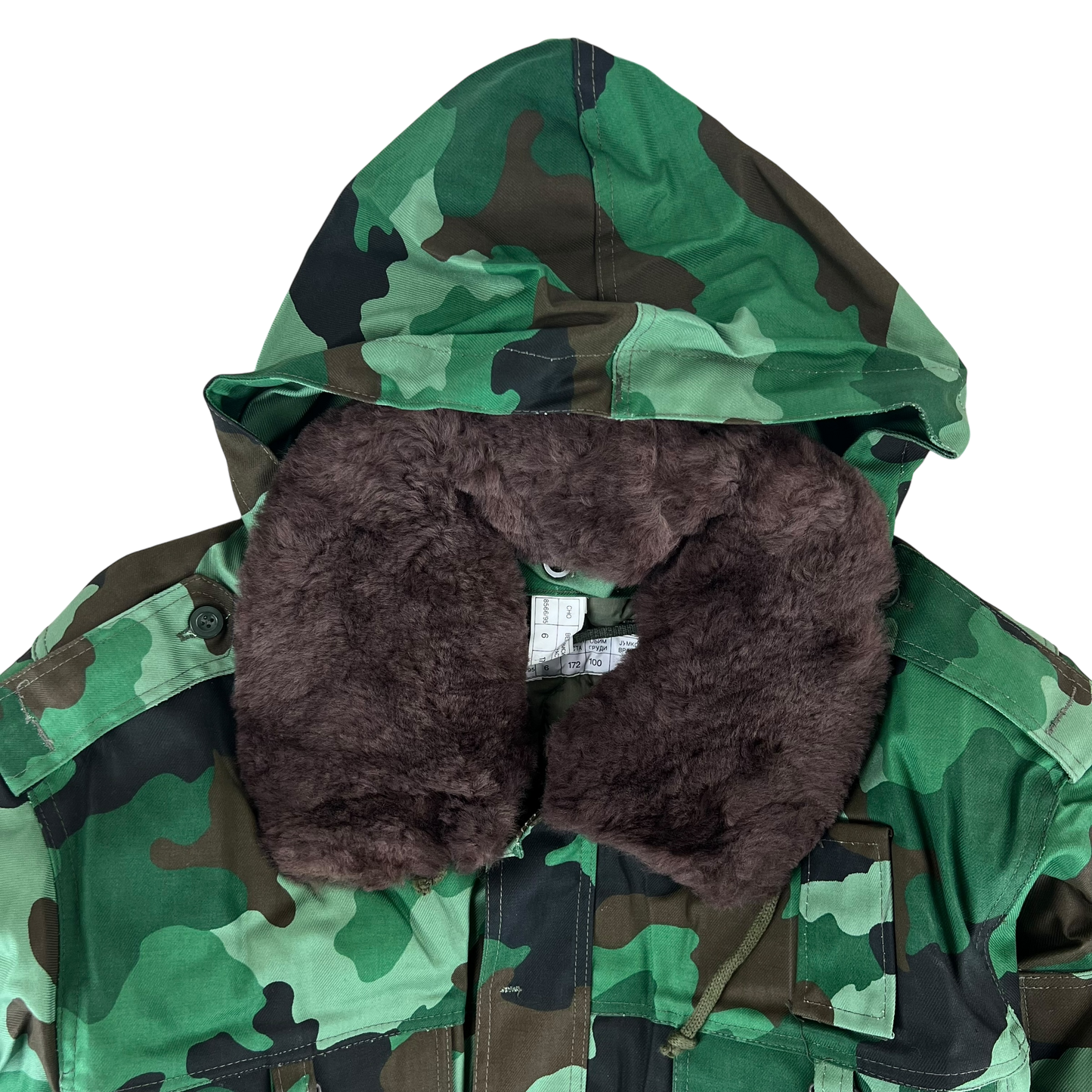 Serbian Army M93 Oak Leaf Camouflage Parka w/ Thermal Liner - Medium 172/100