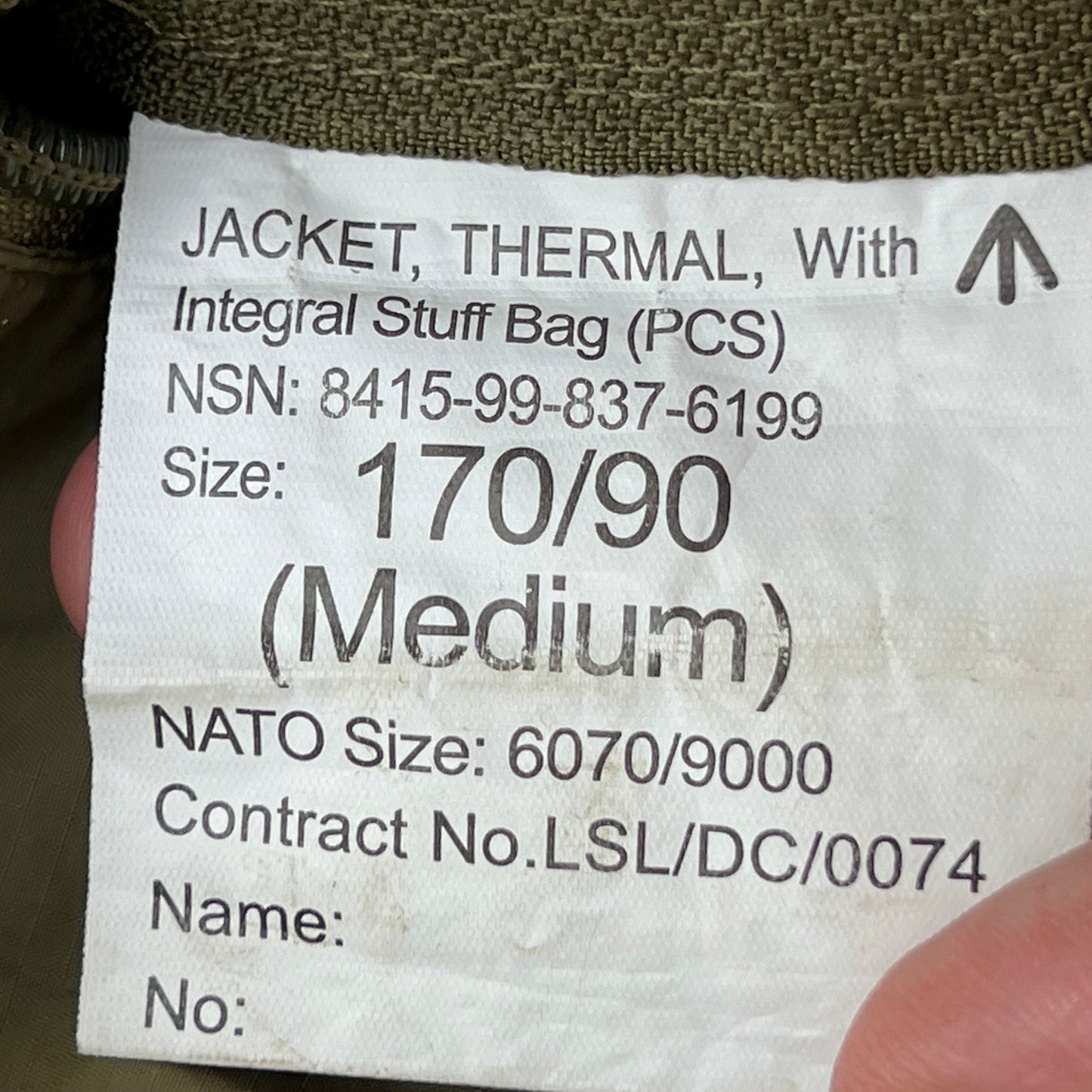 British Army Thermal Buffalo Jacket - Medium