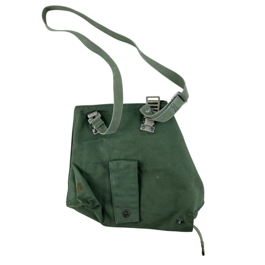 Swedish Army M51 Bag Gas Mask Haversack Olive Green Canvas