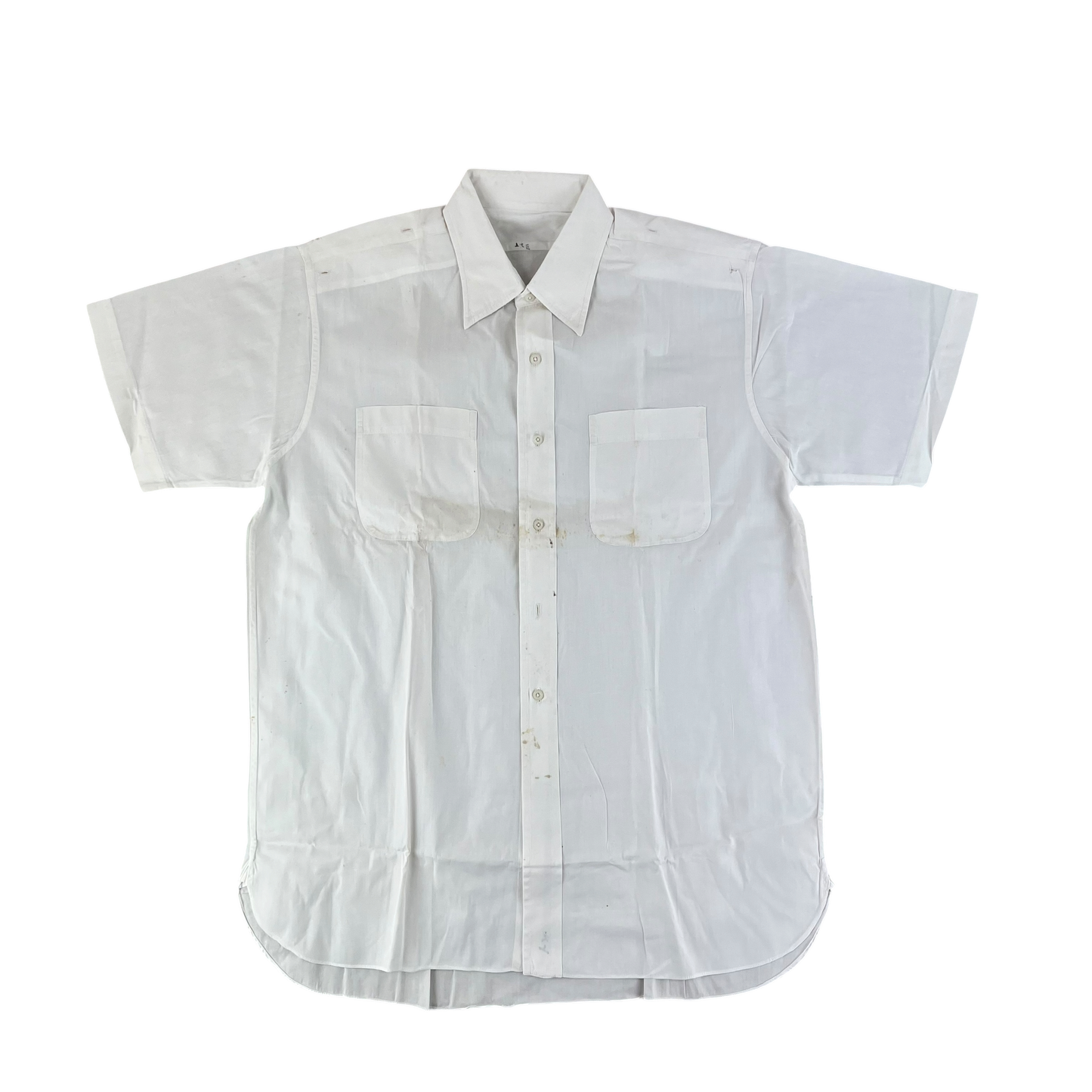 British Merchant Navy 50s Officer's Tropical Short Sleeve Shirt - Large