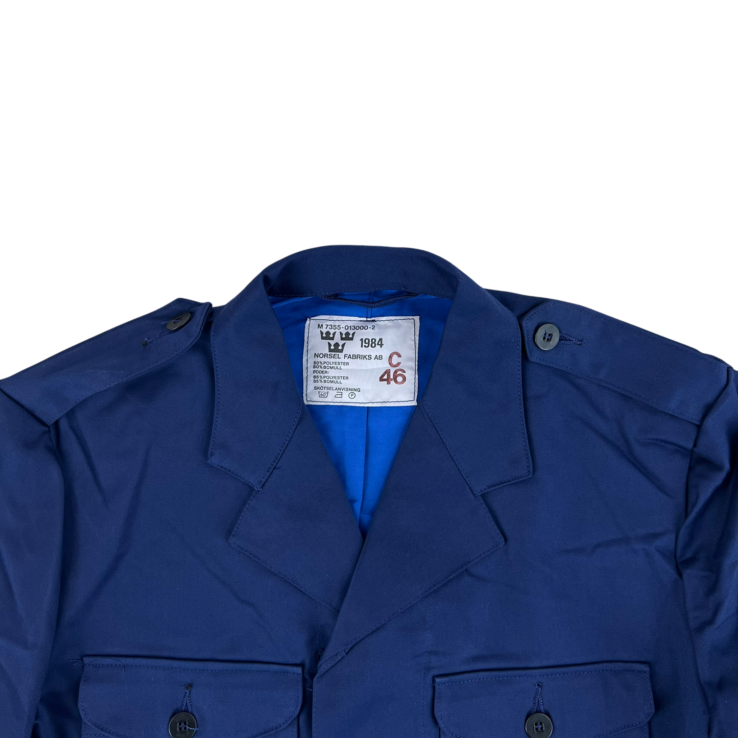 Swedish Navy Blue Work Utility Jacket - Medium