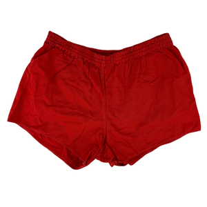 West German Army Cotton PT Red Swim Shorts - Medium