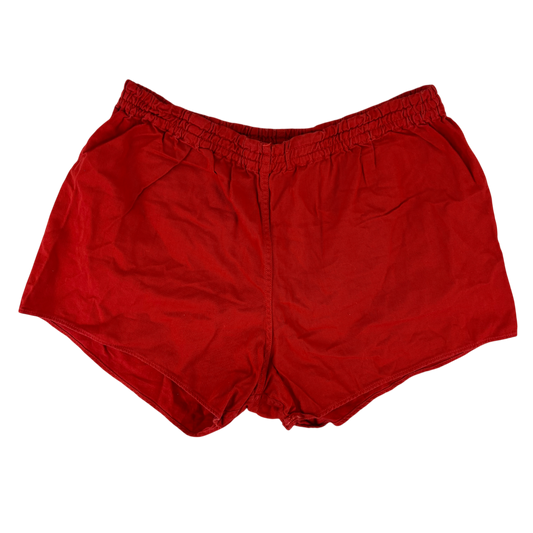 West German Army Cotton PT Red Swim Shorts - Medium