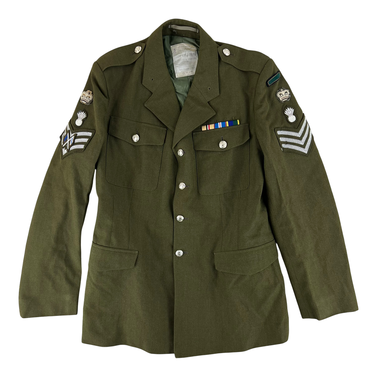 British Army 1980 Pattern No. 2 Olive Green Dress Jacket - Royal Engineers - Large 176/108