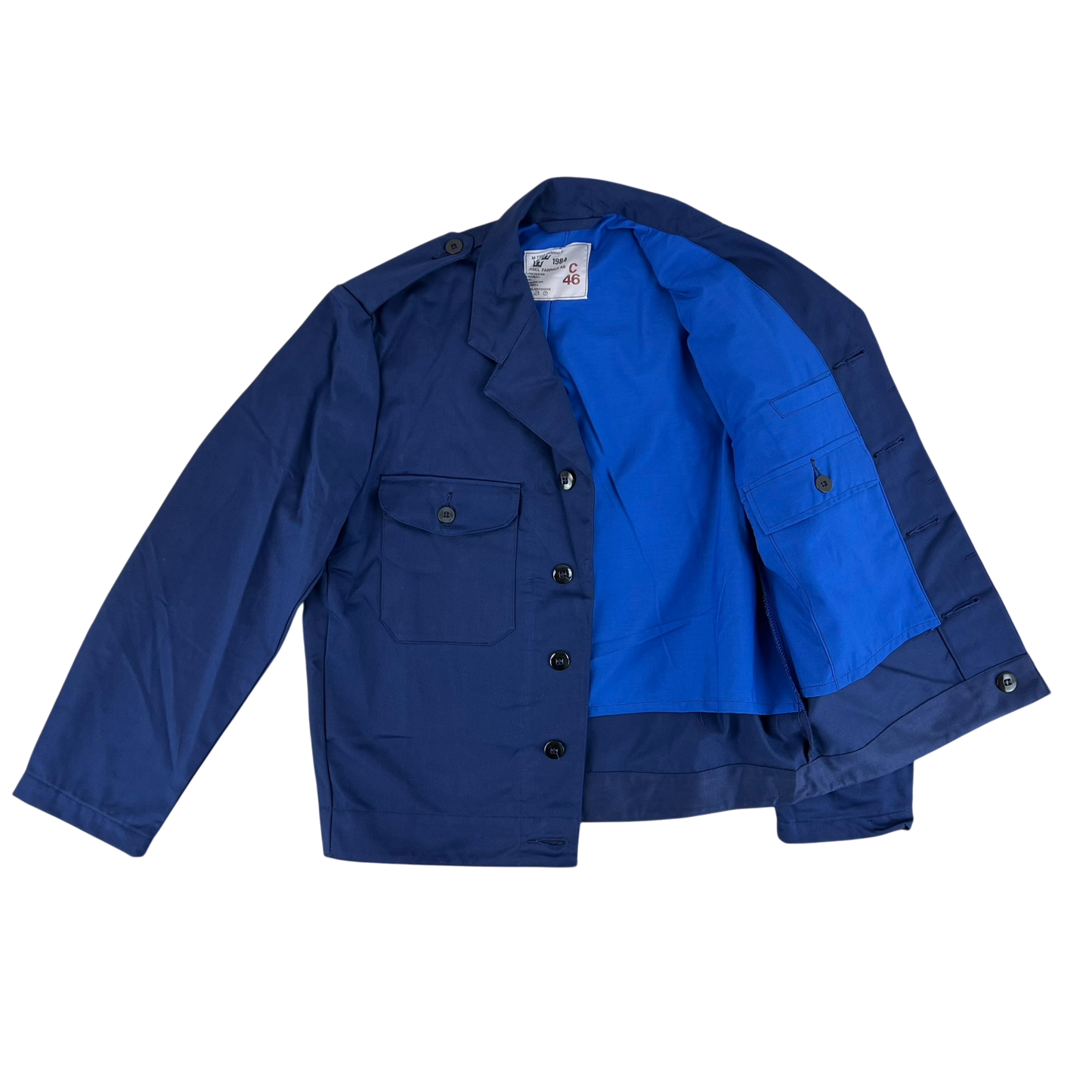 Swedish Navy Blue Work Utility Jacket - Medium