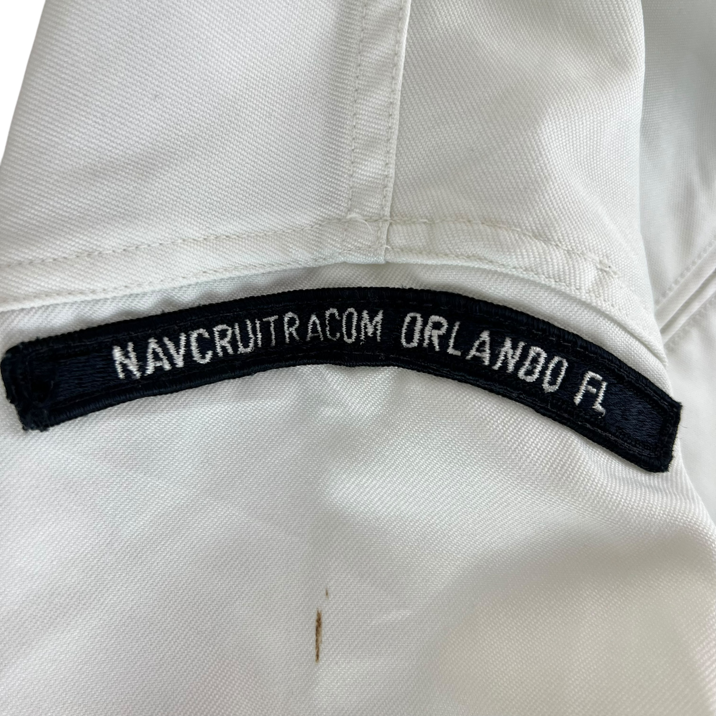 US Navy Vintage Sailor's White Crackerjack Jumper Top - Medium