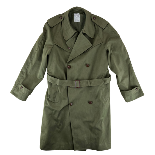Spanish Army 80s Green Trenchcoat - Large