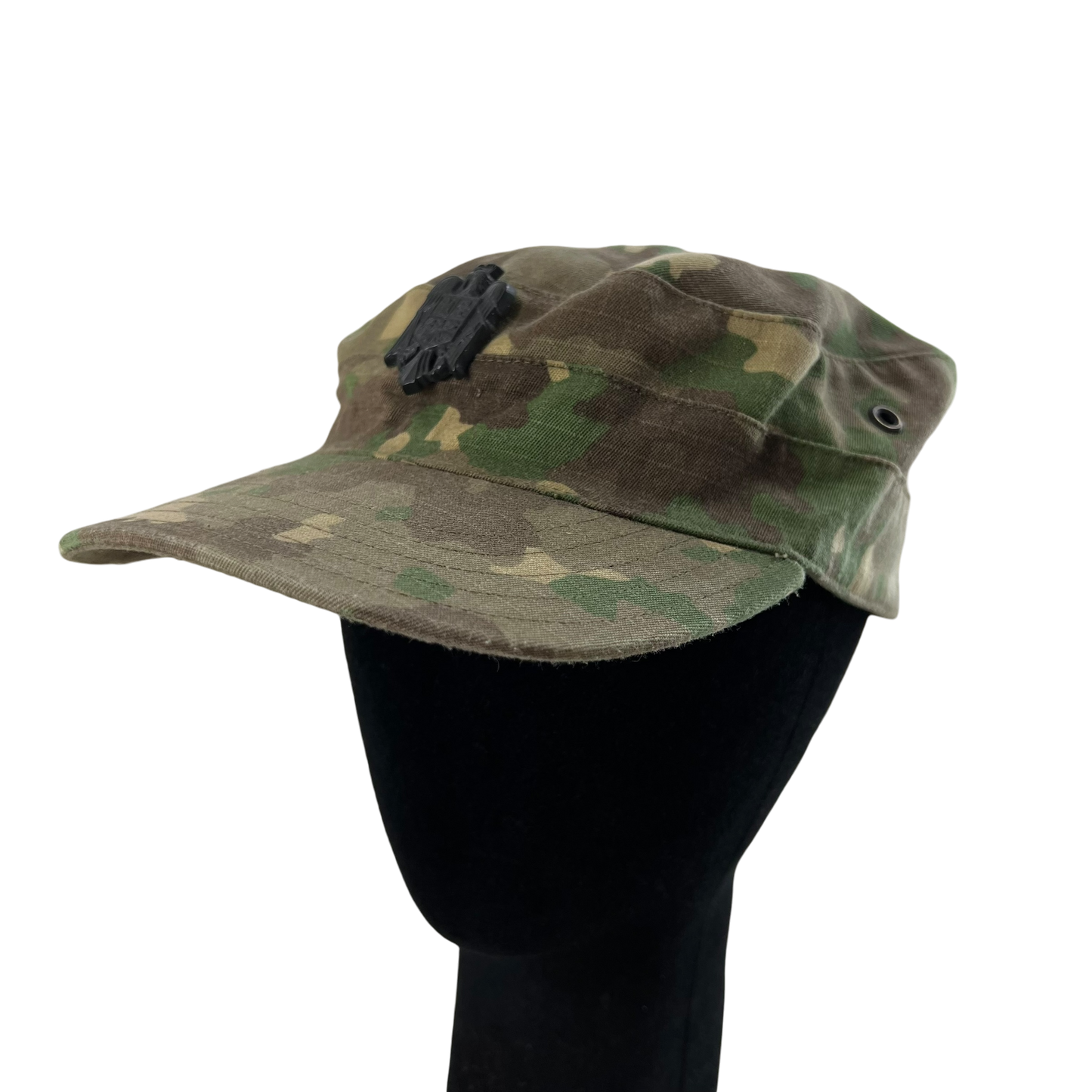 Romanian Army M2017 Woodland Camouflage Cap w/ Badge - Small 56cm