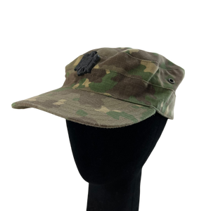 Romanian Army M2017 Woodland Camouflage Cap w/ Badge - Small 56cm