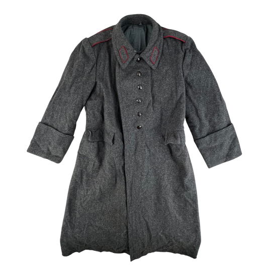 Bulgarian People's Army 70s Grey Wool Greatcoat - Large