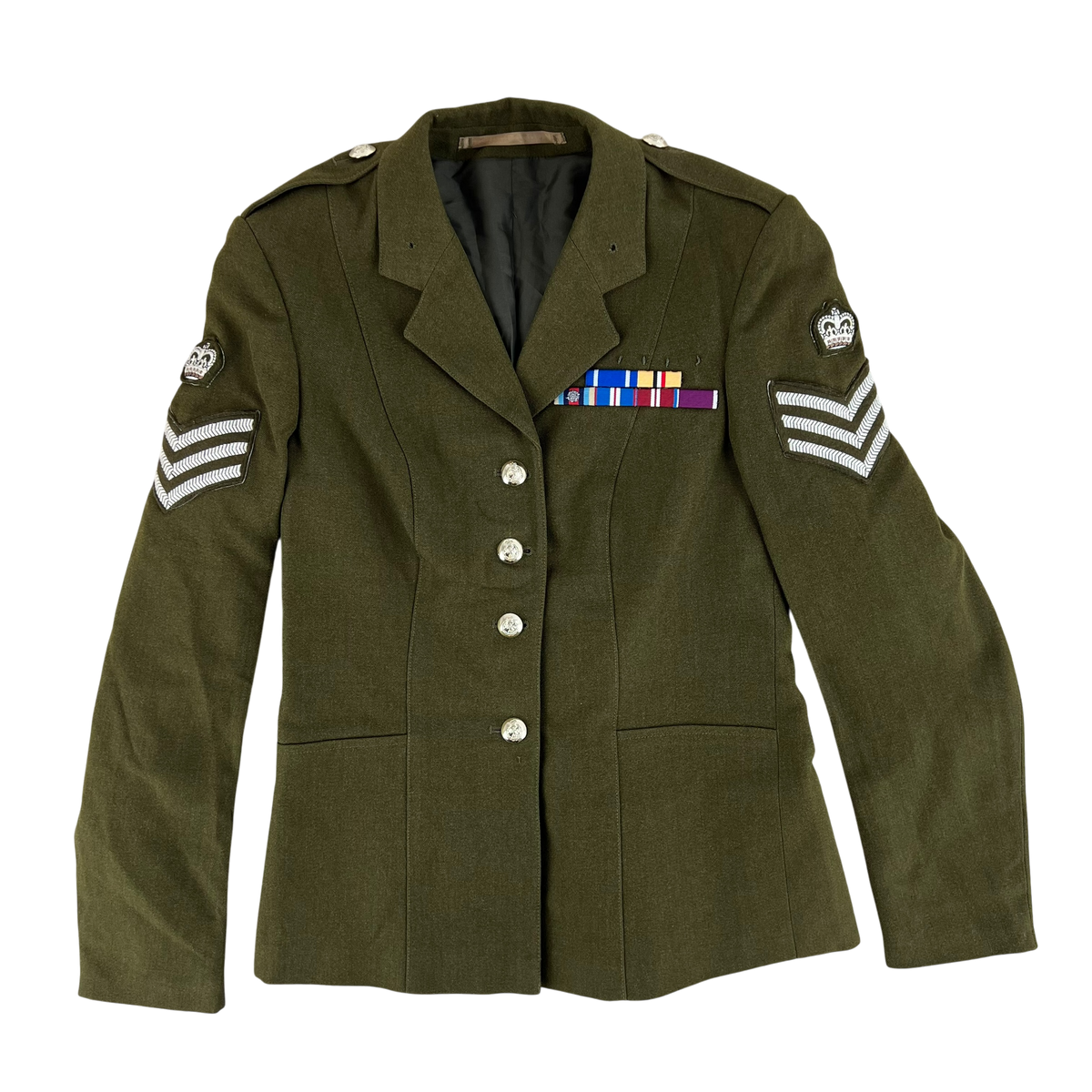 British Army Women's No. 2 Olive Green Dress Jacket - RADC - Small 162/88