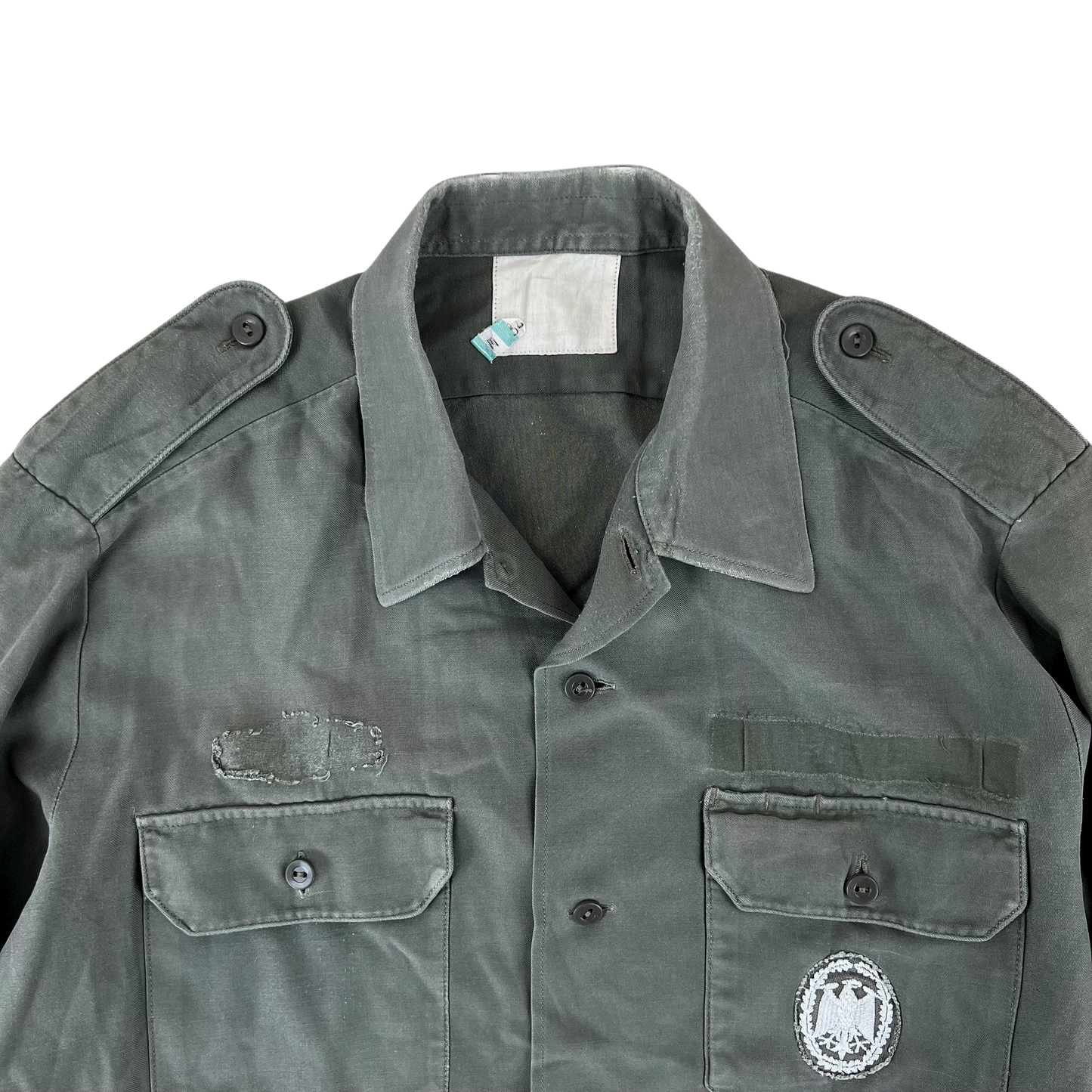 German Army Olive Green Long Sleeve Field Shirt - Medium