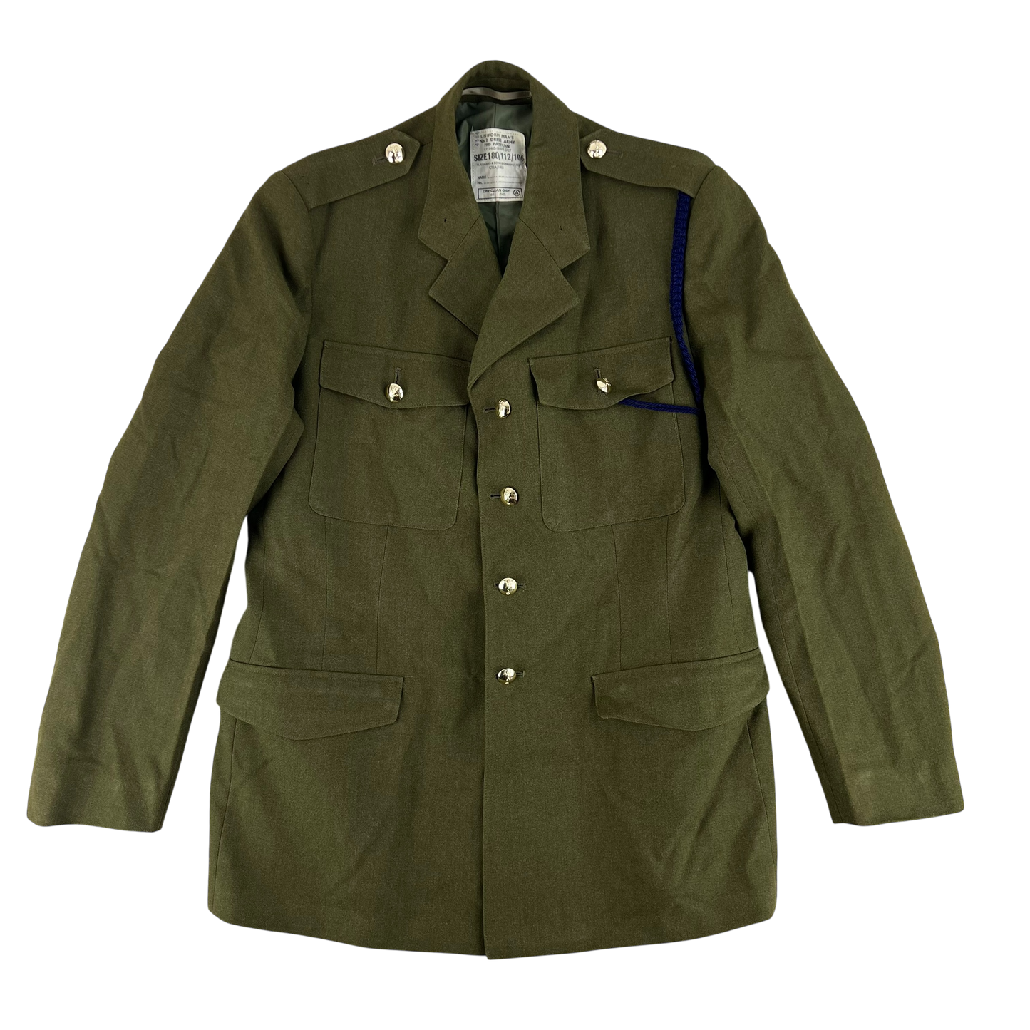 British Army 1980 Pattern No. 2 Olive Green Dress Jacket - Royal Signals - Large 180/112