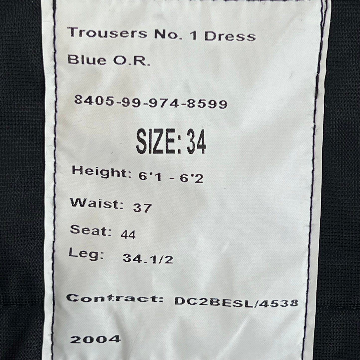 British Army No1 Blues Dress Trousers - Light Infantry / Rifles - W39 L34