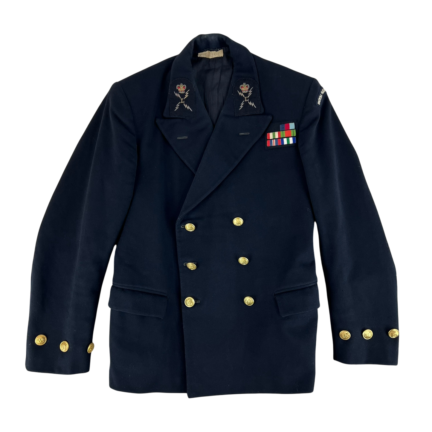 British Royal Naval Reserves 50s Black Dress Uniform - Jacket & Trousers w/ Ephemera - Medium