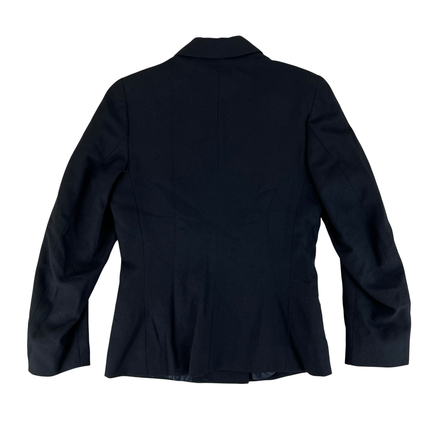 British Royal Navy Women's WRNS Diagonal Serge Black Blazer - Small SIZE 12