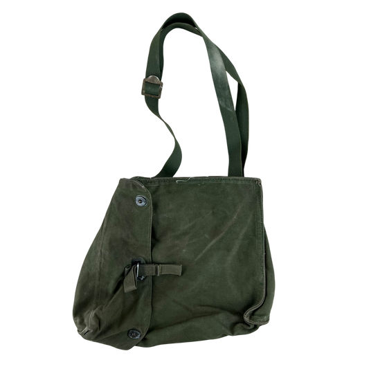 Swedish Army M51 Bag Gas Mask Haversack Olive Green Canvas