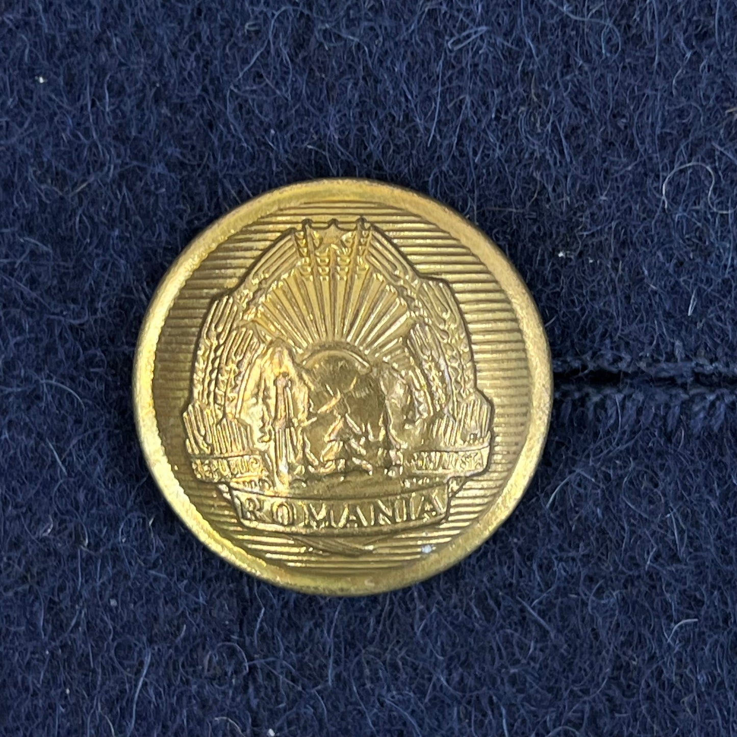 Romanian People's Navy 70s Blue Wool Greatcoat - Medium