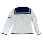 British Royal Navy Women's Class II White Jumper Sailor's Top - Small
