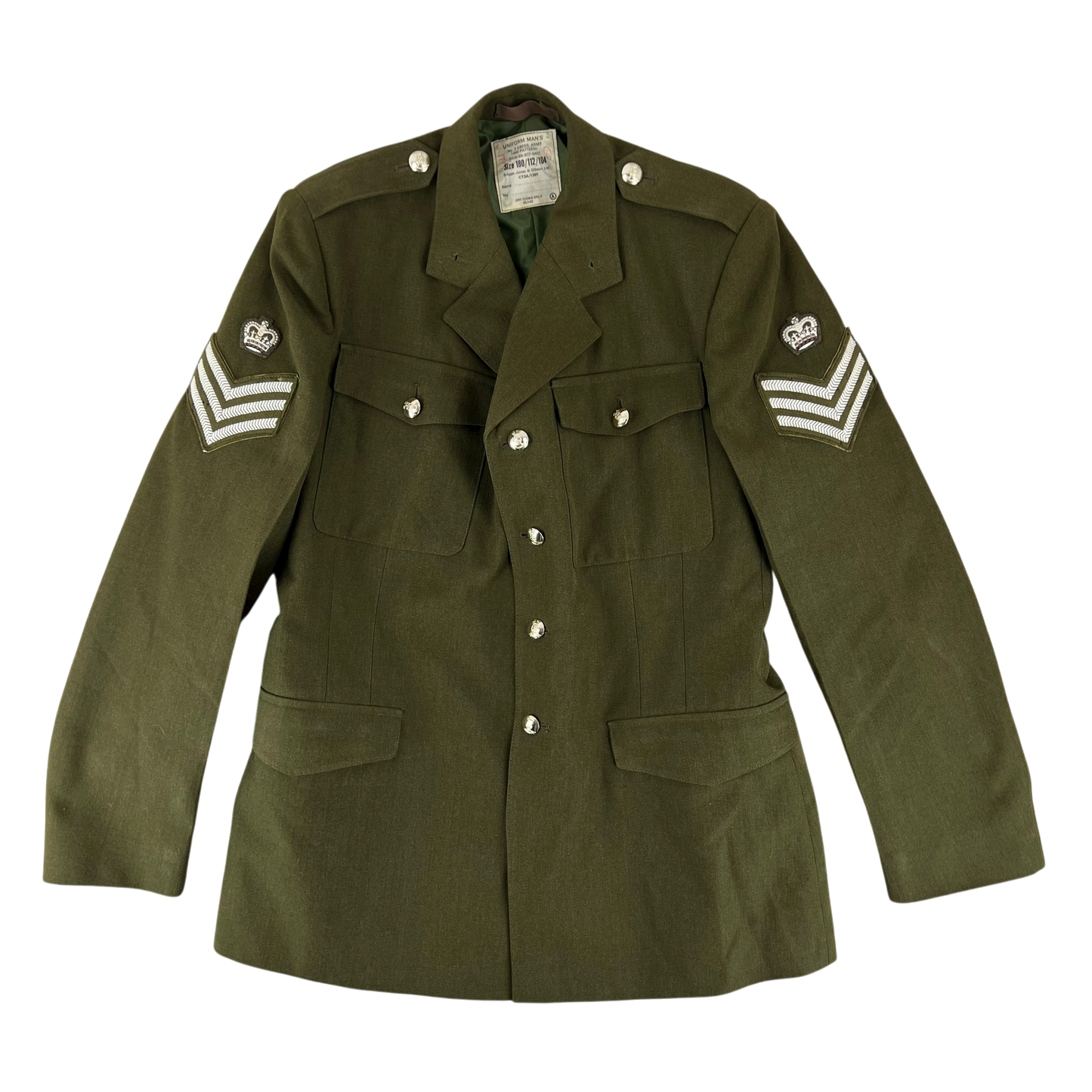 British Army 1980 Pattern No. 2 Olive Green Dress Jacket - RAPC - Large 180/112