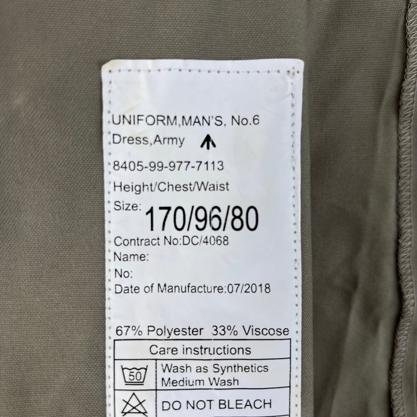 British Army No. 6 Tropical Dress Jacket - Duke of Lancaster's Regiment - Medium 170/96