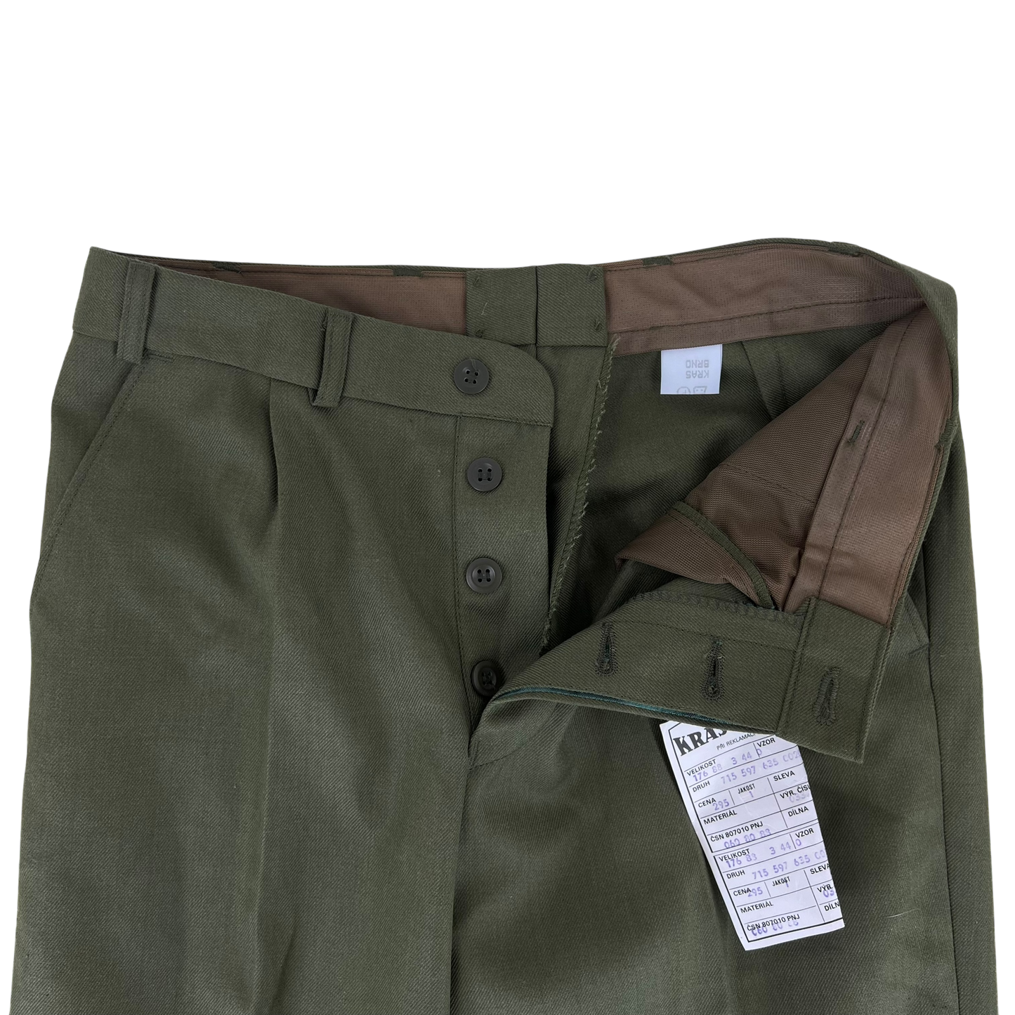 Slovak Army M97 Olive Green Dress Trousers - W27 L30.5