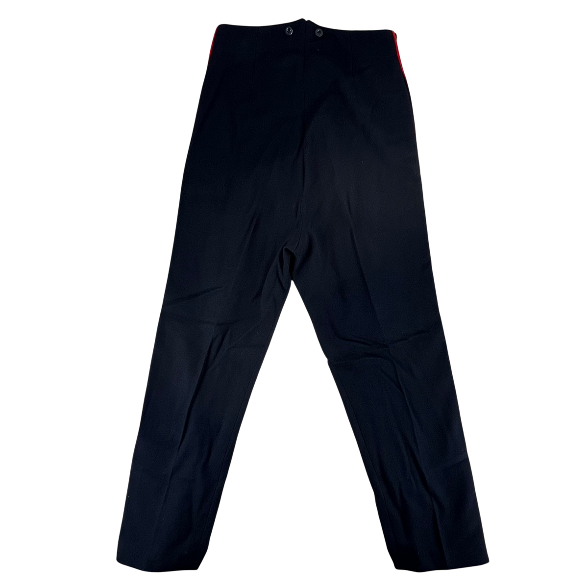 British Army Footguards Officers' Black Red Stripe Trousers - W35 L32.5