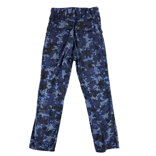 Romanian Navy M2017 Blue Camouflage Ripstop Trousers - W30 L31.5