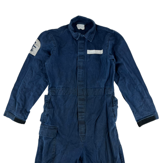 British Royal Navy AMR Denim Work Coveralls Navy Blue - Medium