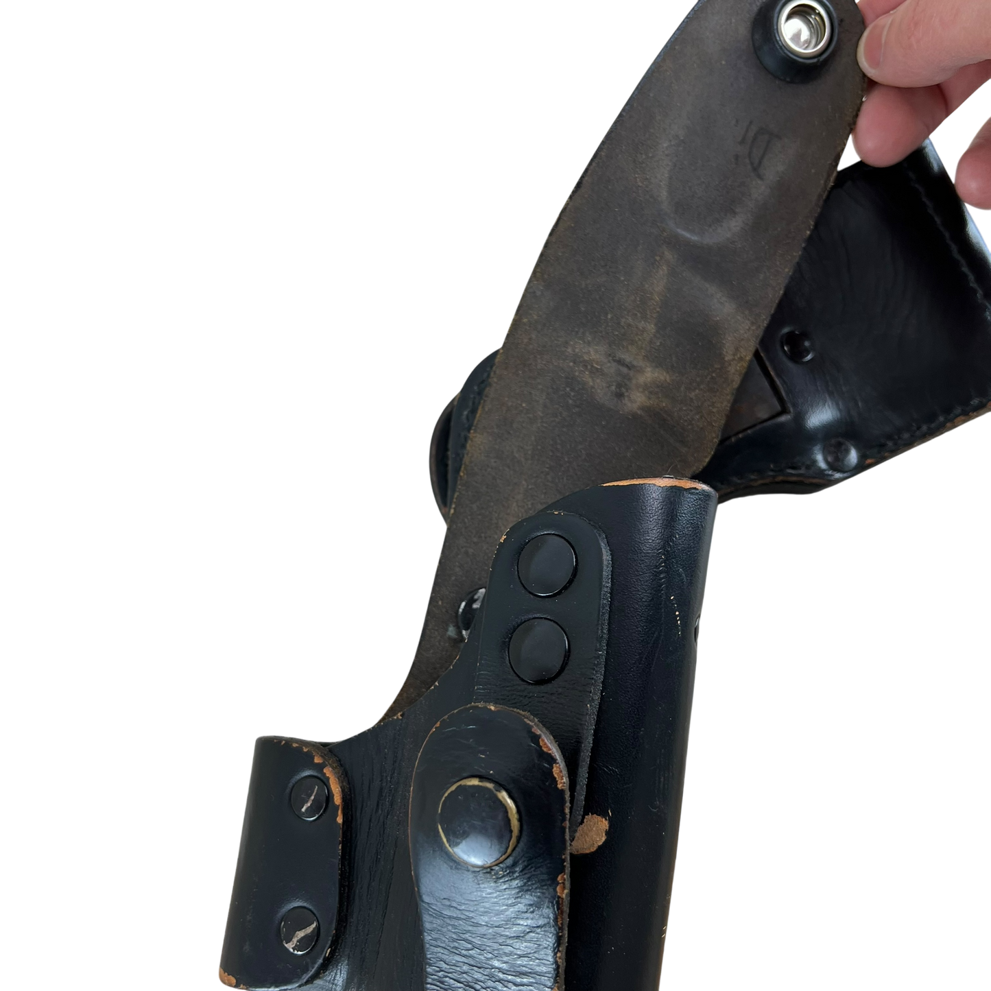 West German Police AKAH Black Leather Holster