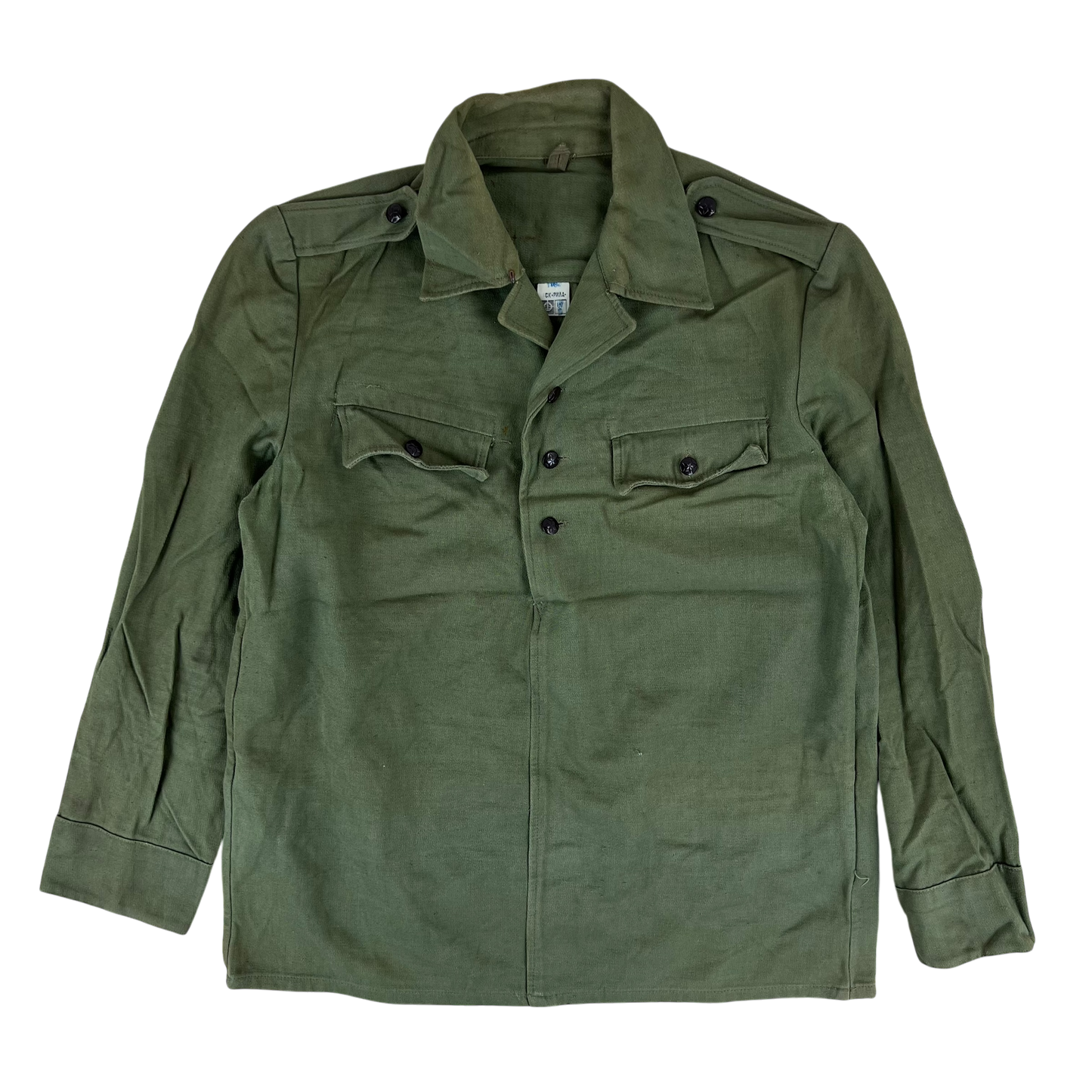 Bulgarian People's Army Cotton Olive Green Cossack Shirt - Medium