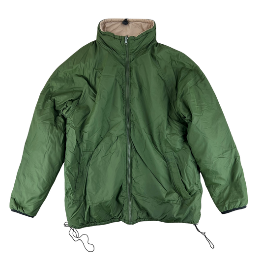 British Army Reversible Thermal Olive Green / Tan Quilted Jacket - Large