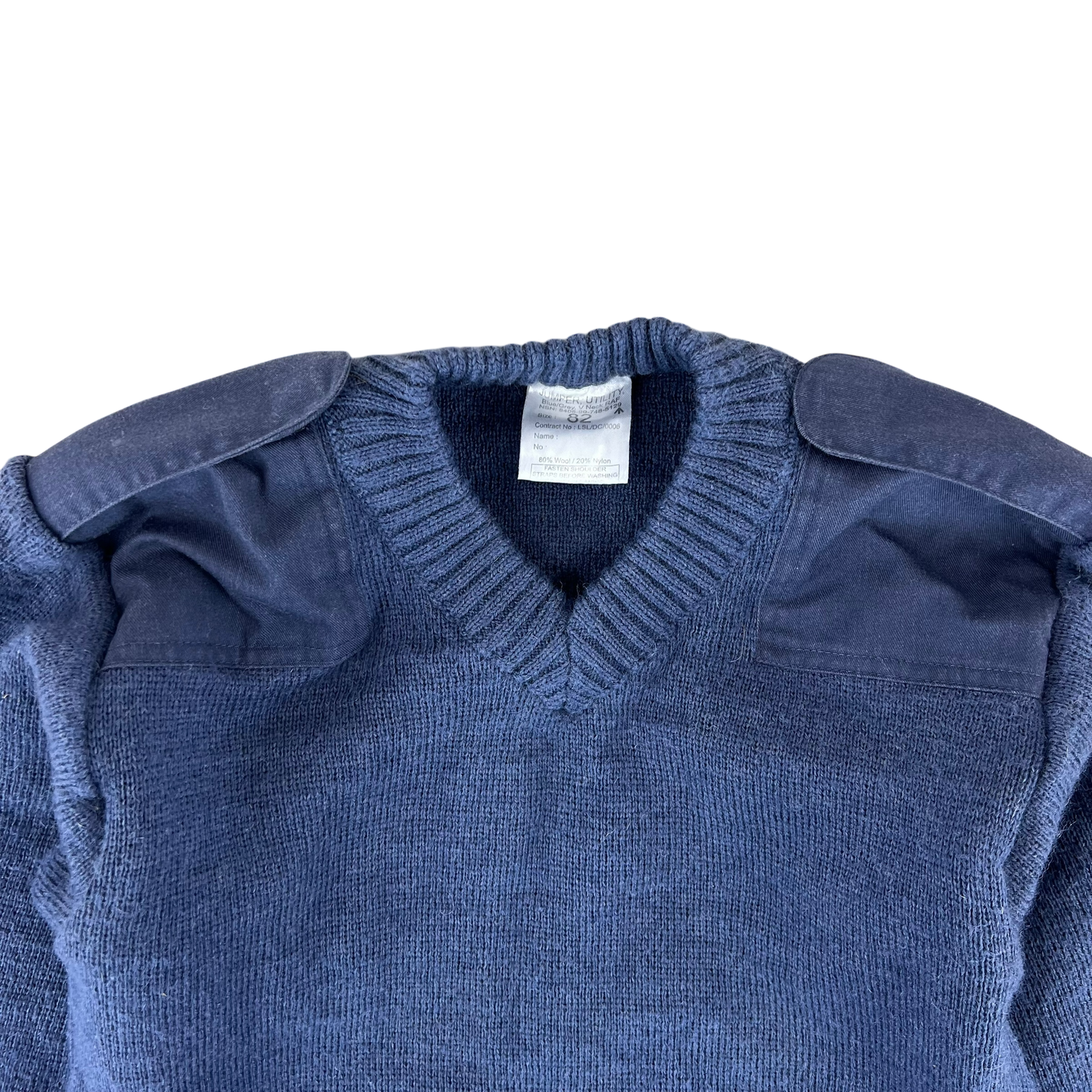 British RAF Wool V Neck Pullover Jersey Jumper - Small 82cm