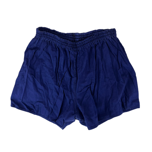 West German Army Cotton PT Navy Blue Swim Shorts - Small