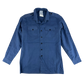 British Royal Navy Mens 72 Pattern Blue Cotton Shirt Long Sleeve - Large