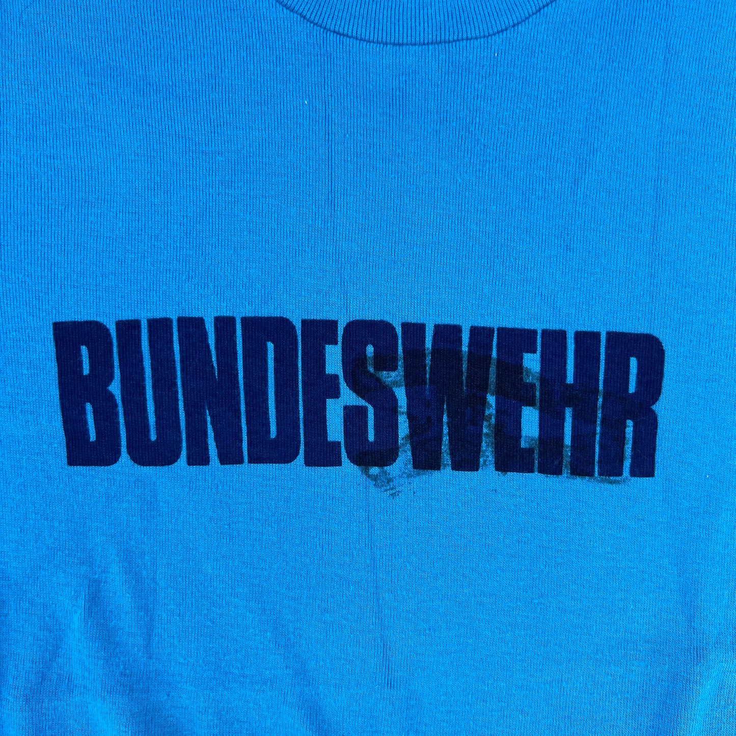 West German Army 70s Blue Training T Shirt - XX Small