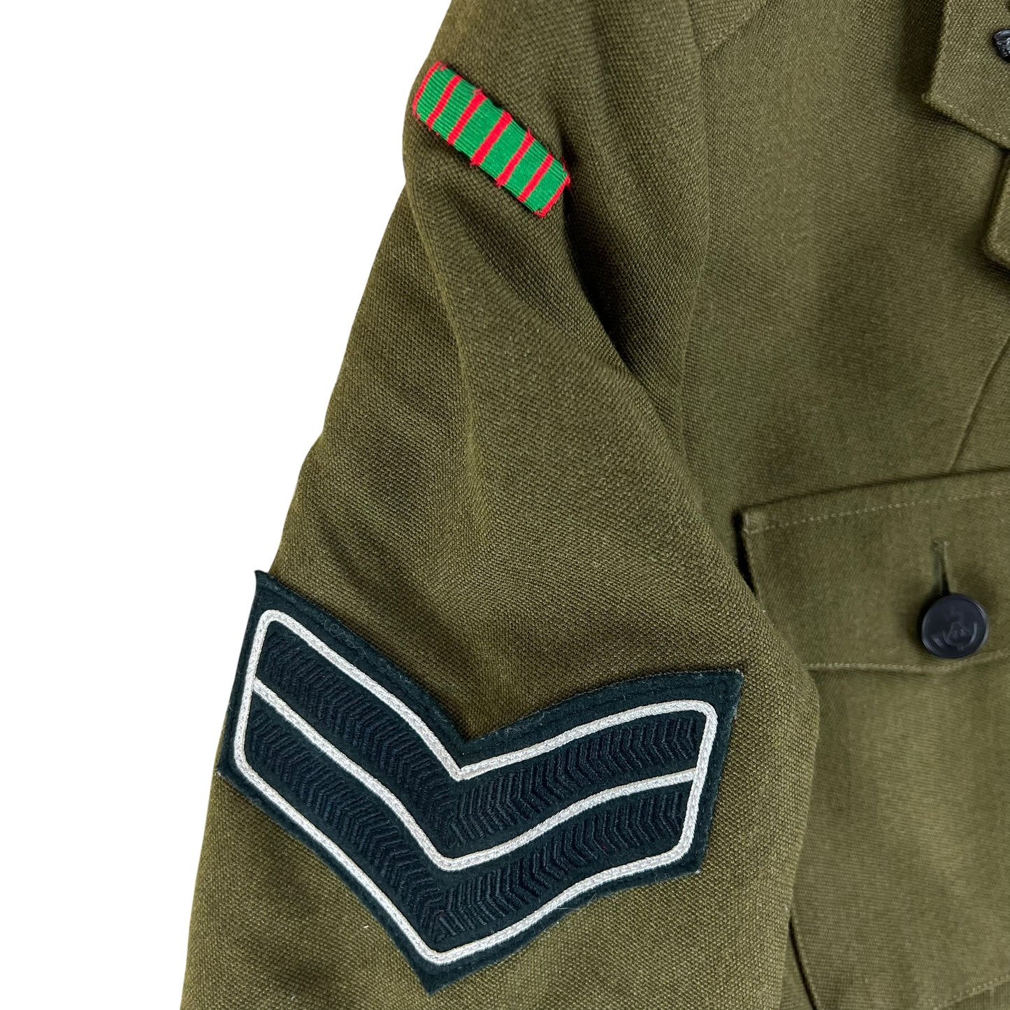 British Army 1980 Pattern No. 2 Olive Green Dress Jacket - Rifles Regiment - Medium 176/92