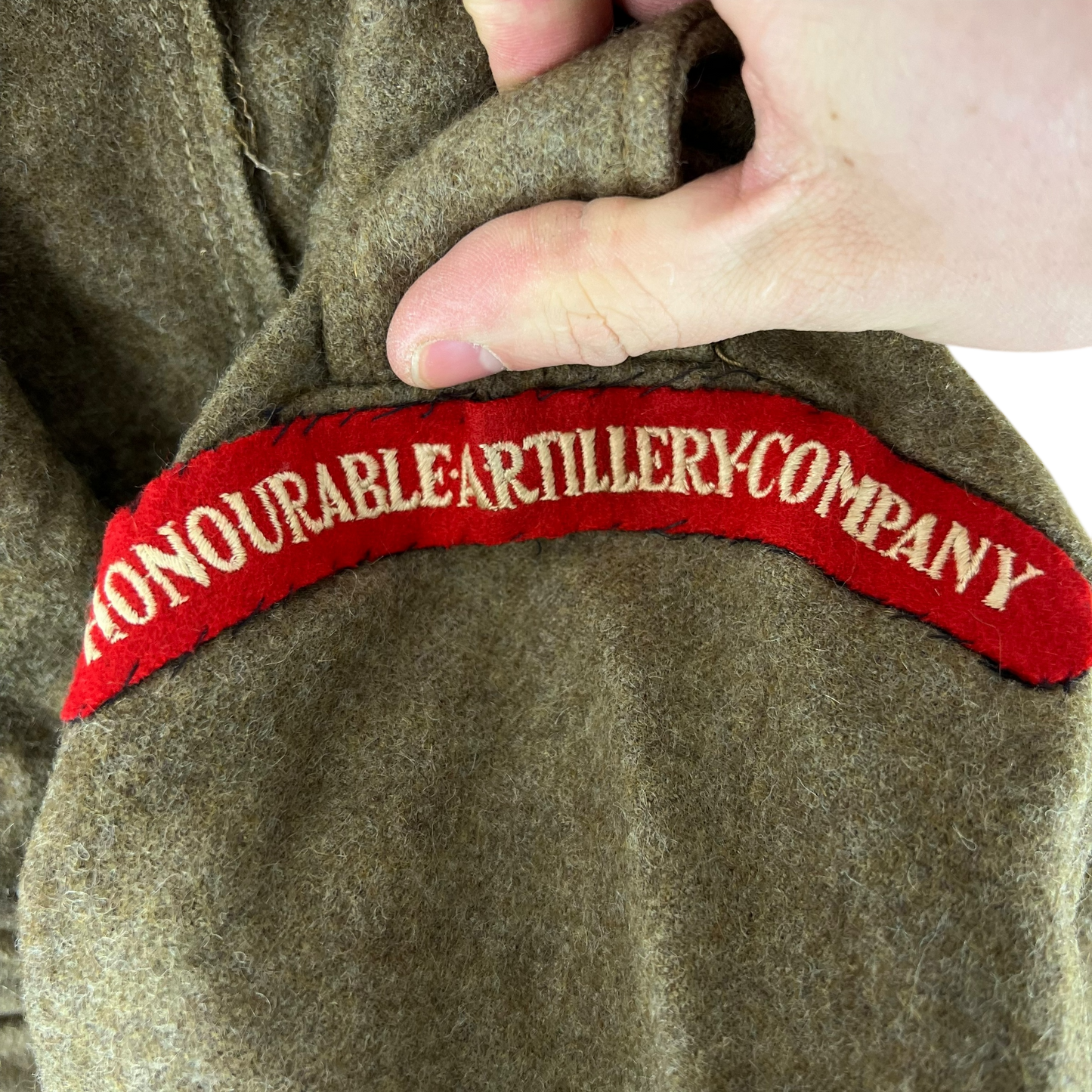 British Army 50s Khaki Ike 1949 Pattern Battle Dress Jacket - Honourable Artillery Company - Small SIZE 4